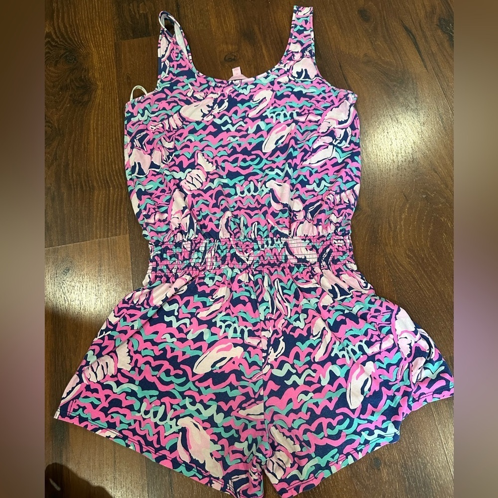 Lilly Pulitzer Tala Romper: "Pop Up Lobstah Roll", size XS (retail: $138) - Picture 9 of 9